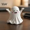 Thanksgiving Gift for Friends Halloween Cute Ghost Figurine, Mini Cartoon Statue, Little Spooky Kawaii Fall Home Decoration Desktop Ornament