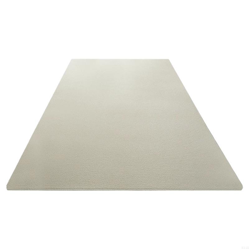 KX4B Natural Fiber Stylish Fluffier Area Rug for Room Bedroom AntiSlip Surfaces 1