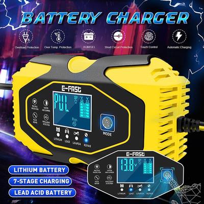 12 V/24 V 2-150AH Dokunmatik Anahtarı Ekran Darbe Onarım LCD pil şarj cihazı Araba/Motosiklet/Kurşun Araçlar/KamyonAGM/GEL/kurşun Asit/Lityum Pil