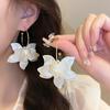 High-End Luxury French Fairy Flower Dangle Earrings for Women - Elegant and Unique Design