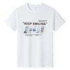 Keep Smiling Mens Fashion Short-sleeved T-shirt Pure Cotton Casual Tee M-6XL