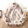 Children's Velvet Coat Autumn/Winter New Cardigan Thickened Top Zipper Stand Up Collar Middle and Large Children's and Baby's Clothing