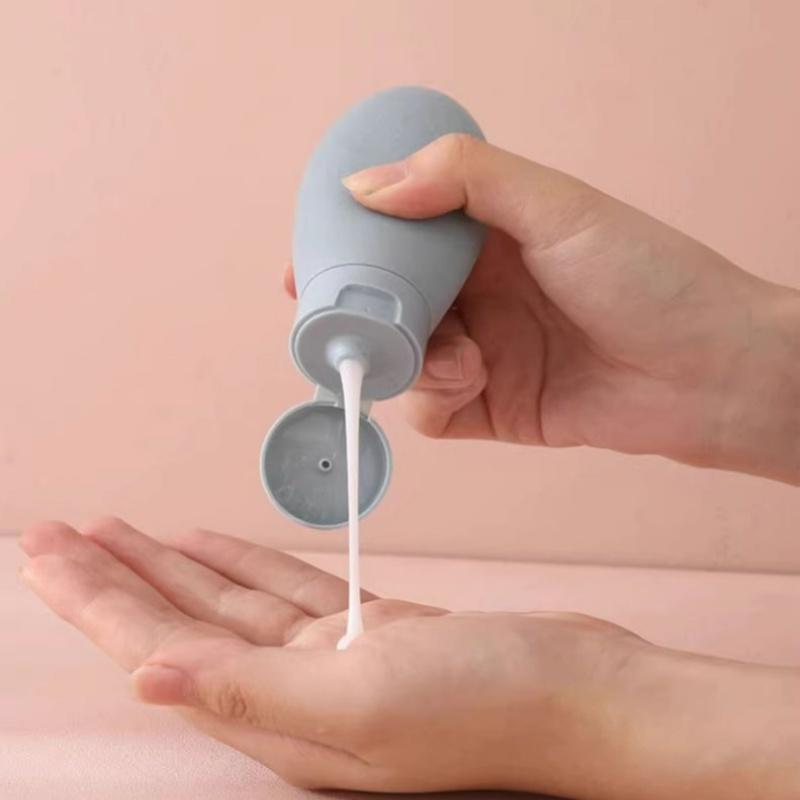 3 Pcs/set Cosmetic Dispenser Bottle 60ml Hose Squeeze Container Set Portable Travel Shampoo Bottle Flip Cap Lotion Bottle