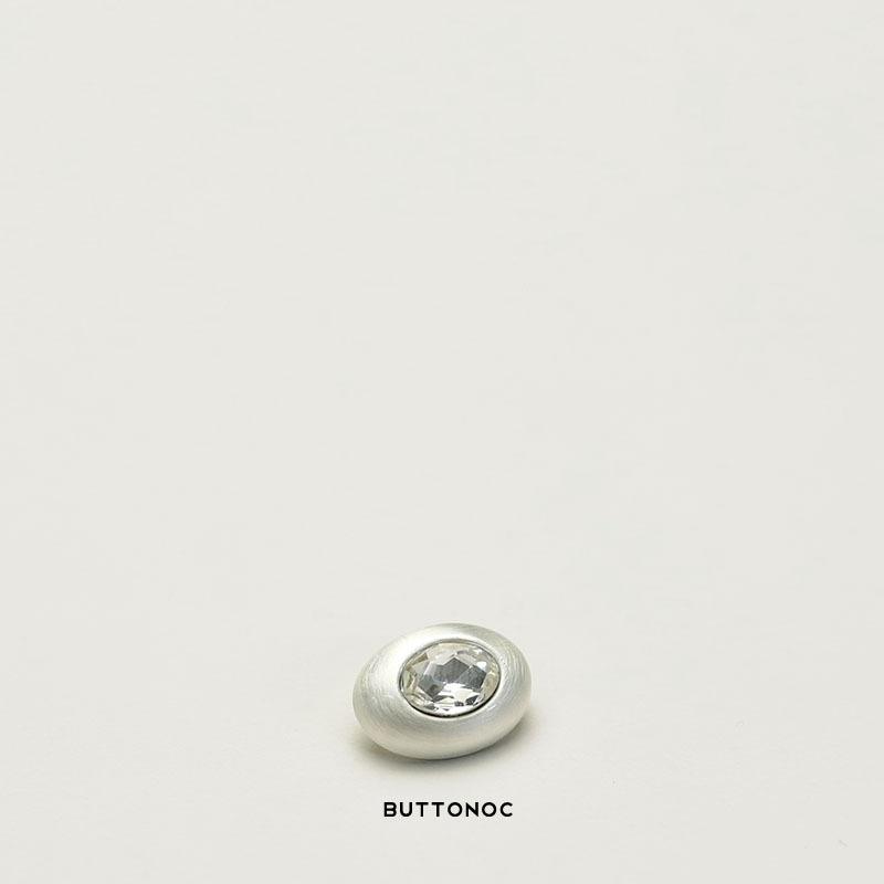 Real Silver Diamond Oval Button High Material Clothing Buttons Knitted Cardigan Jacket Clothing Decorative Buttons