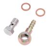 7 16inx20 UNF Banjo Adapter Stainless Steel Brake Reservoir Banjo Bolt Kit with 8mm Barb for Transport Systems