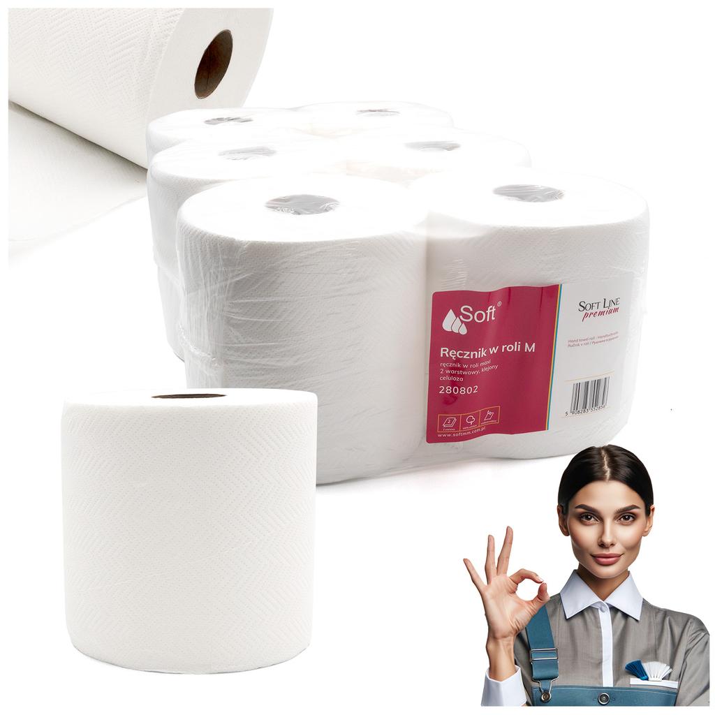 Ręcznik W Roli Soft Premium Maxi 2W Celuloza A'6