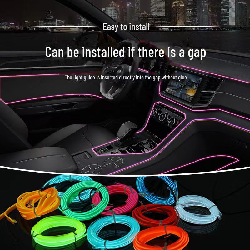 5m Clip-On LED Interior Cold Light for Cars and Motorcycles