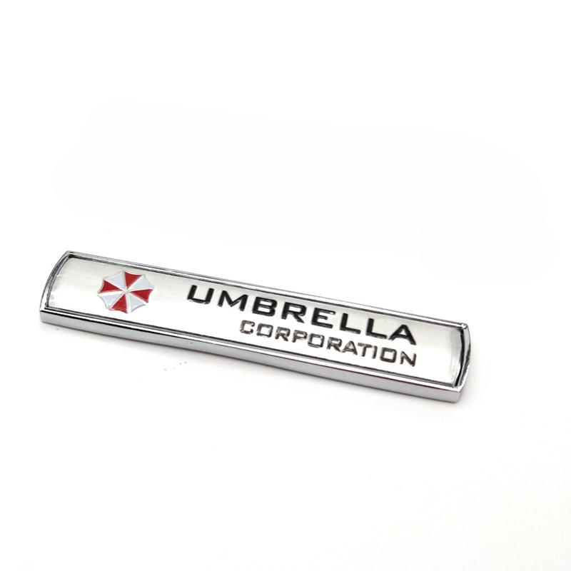 1 Pc Car Styling 3D Aluminum Alloy Umbrella Corporation Car Stickers Decals Emblem Decorations Badge Auto Accessories