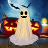 2025 Halloween Spooky Ghost Statue With Light Cute Resin Ghost Ornaments Halloween Tabletop Decoration For Window Yard Porch