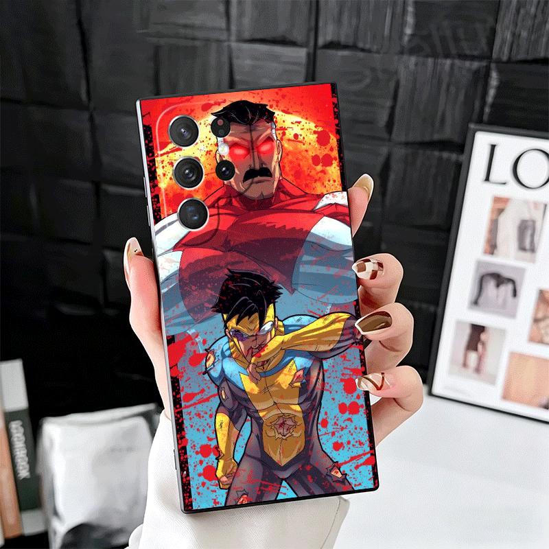 

I-Invincible Anime Soft Phone Case for Samsung Galaxy S26 S25 Edge S24 Ultra S23 Plus S22 S21 FE S20 Black Cover Back Shell Samsung S20 Plus