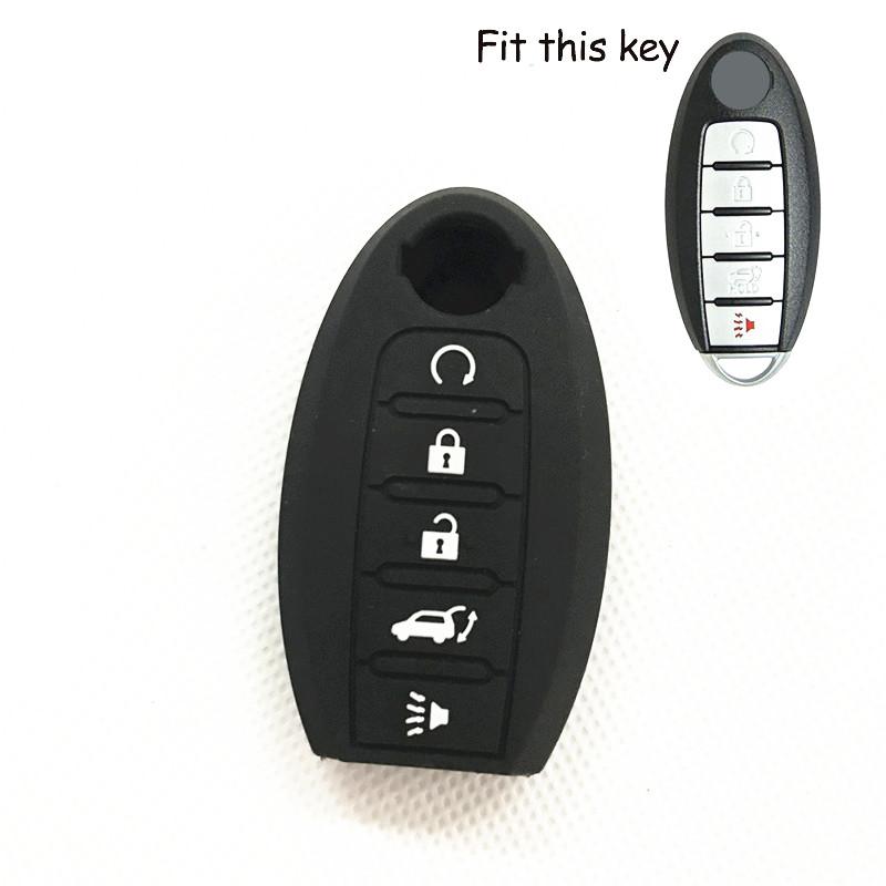 Car Accessories Silicone 5 Buttons Silicone Remote Key Case Cover Fit For Nissan Altima Maxima Pathfinder Oct26 2018