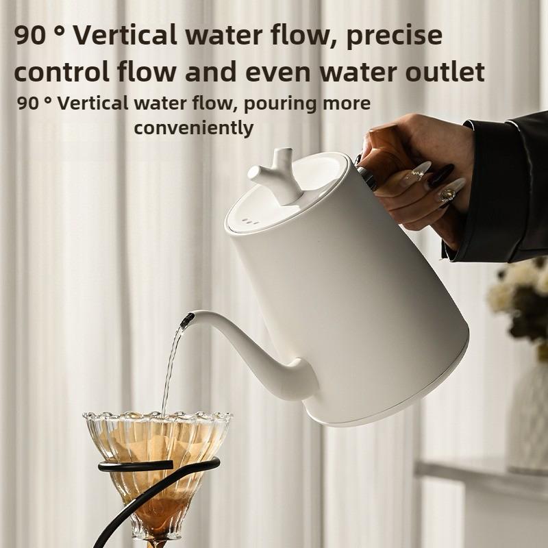 1000W Electric Kettle Household 304 Stainless Steel Coffee Pot Intelligent Temperature Regulation LED Display Safe Anti Scalding