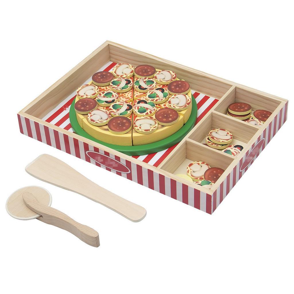 Wooden Simulation Children's Educational Hands-on Pizza Toys