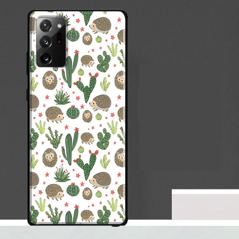 Cute Hedgehog Case For Samsung Galaxy S25 Ultra S23 S22 S21 S24 Ultra S9 S10 S20 Plus S25 FE Phone Cover