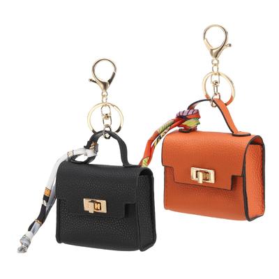 PATIKIL Mini Backpack Keychain Pouch Set of 2, Cute Leather Coin Purse for Men and Women, Perfect for Small Items, Makeup, Headphones, and Cables,