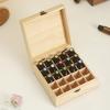 12/25 Slots Wooden Storage Box Carry Organizer Essential Oil Bottles Aromatherapy Container Storage Box Case