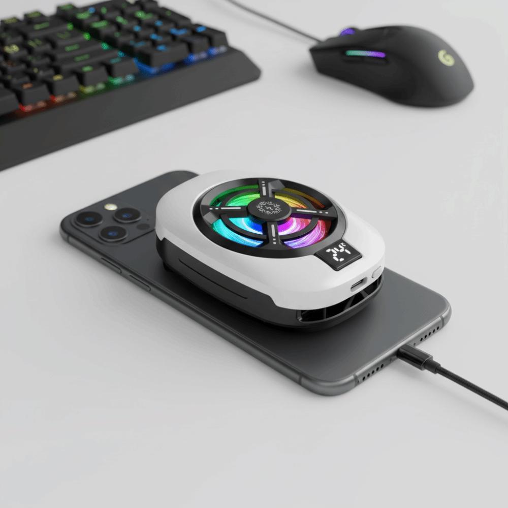 Digital Display Portable Phone Cooler Powerful Cooling Fan Phone Cooler Backclip Gaming