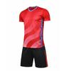 Men Short Sleeve Red Soccer Jersey Set  Navy Adult Football Uniform Boy  Pink Kids Soccer Shirt Cust