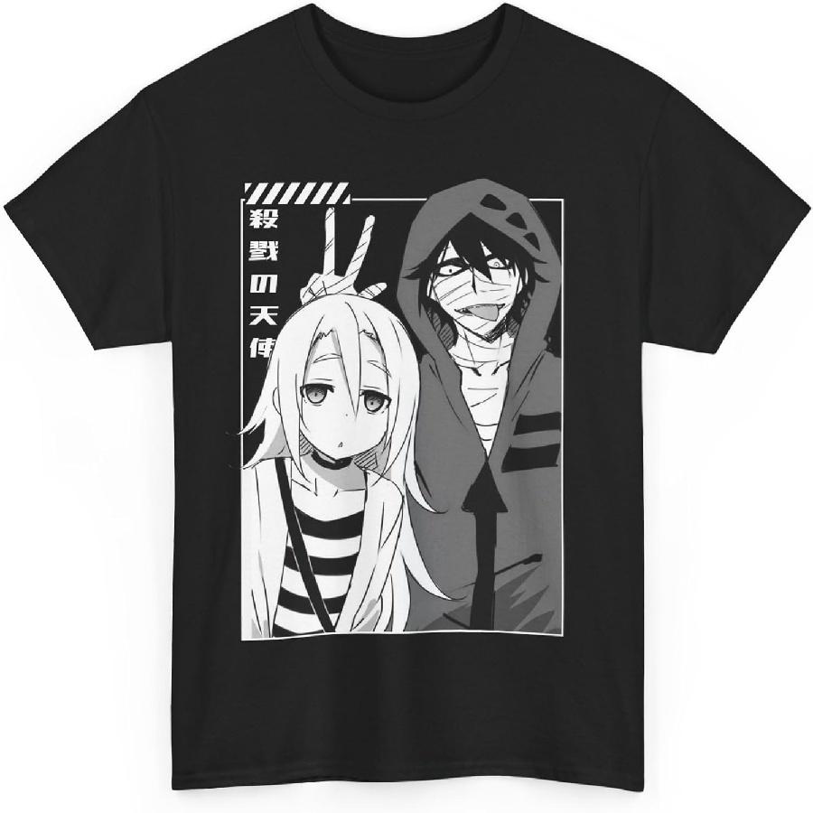 

Anime Angels of Death Shirt Merch Casual Short Sleeved Tee XXXXXL чорний