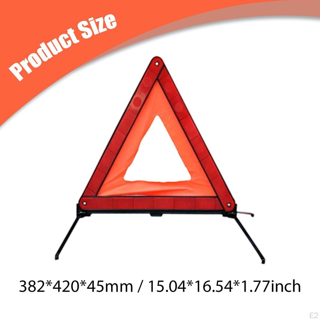 Foldable Roadside Emergency Warning Triangle Tripod Compact with Storage Case Accessory Security