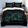 Retro Gaming Controllers Design Print Bedding Set 1 Duvet Cover 2 Pillowcases for Adult and Children Luxury Gift Full Size