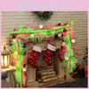 Holiday Wreath Accessory With Polyester Garland And Ribbon Beads For Christmas