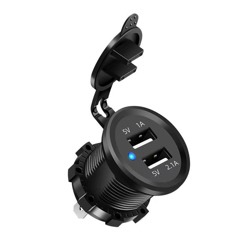 Car Charger with Independent Switch, Fast Charging QC 3.0 PD+USB for Cross-Border & Modified Vehicles