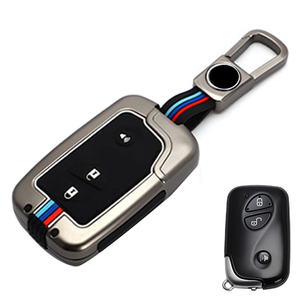 

Чехол для смарт-ключа Lexus из цинкового сплава и мягкий на ощупь, разработанный специально для ключа, совместимый с ранними моделями Lexus, чехол для пульта дистанционного управления и держатель для ключей серый