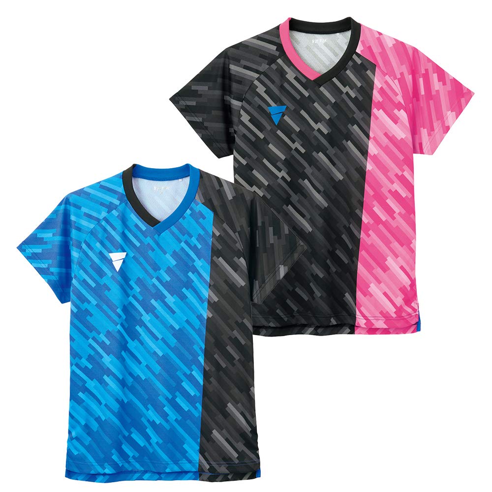 VICTAS Table Tennis Unisex Game Shirt JTTA 031483 V-GS920, Certified, Moisture-Wicking, Quick-Drying, Blue, XS,