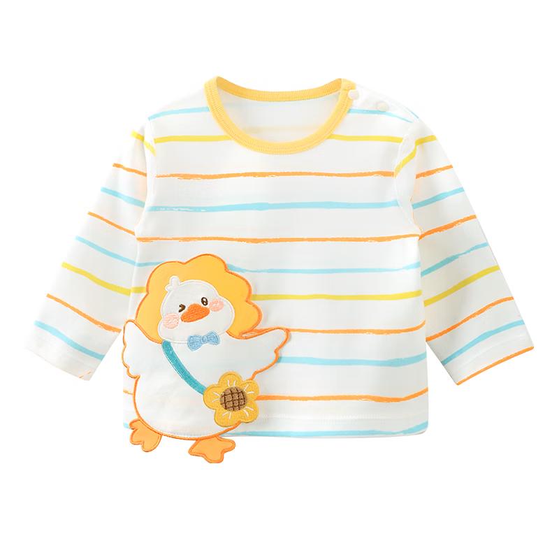 

Youqi Baby Unisex Striped Duck Long Sleeve Top 80
