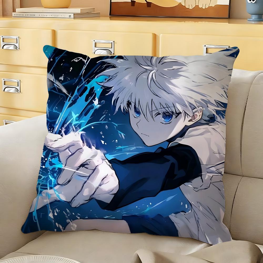 HHunter X HHunte Anime Cushion Cover Soft Durable Reversible Pillow Cover Home Car MultiScene Daily Comfort Pillowcase