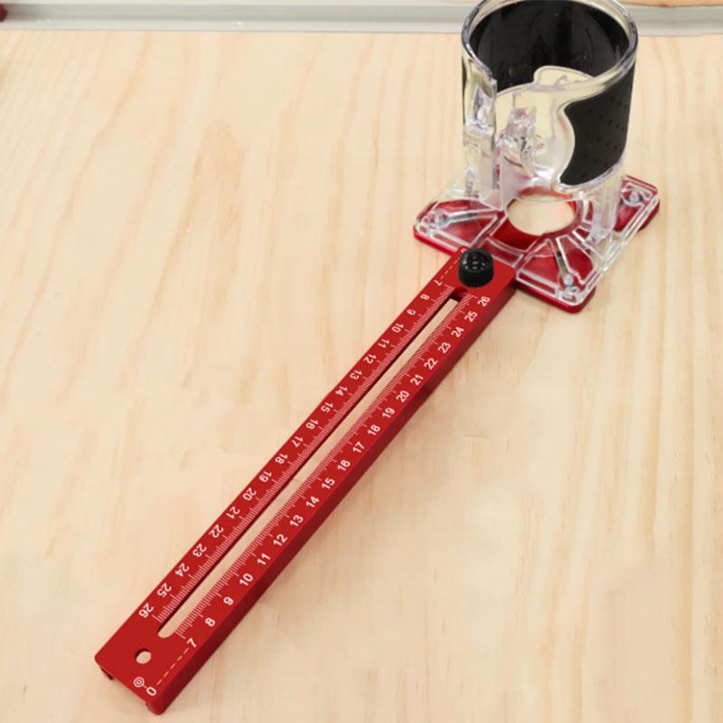 Extended 3 In 1 Router Milling Groove Bracket 9-61cm Radius Router Circle Cutting Jig Aluminum Cabinet Hardware Jig for Woodwork