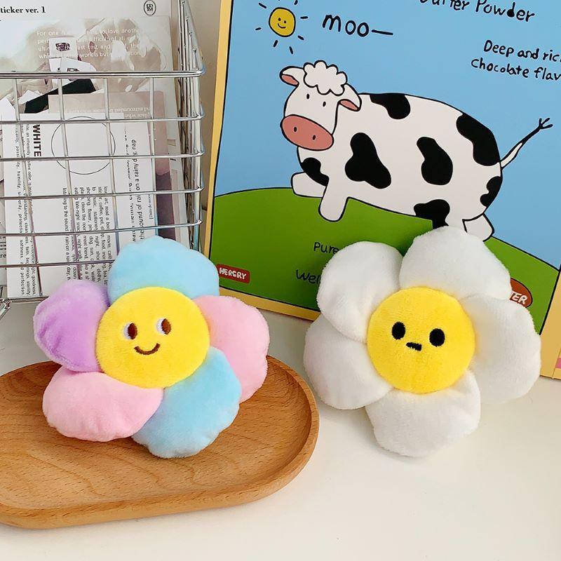 Cute Colorful Sun Flower Cartoon Doll Backpack Grabbing Machine Doll Clothes Pendant Keychain Plush Doll