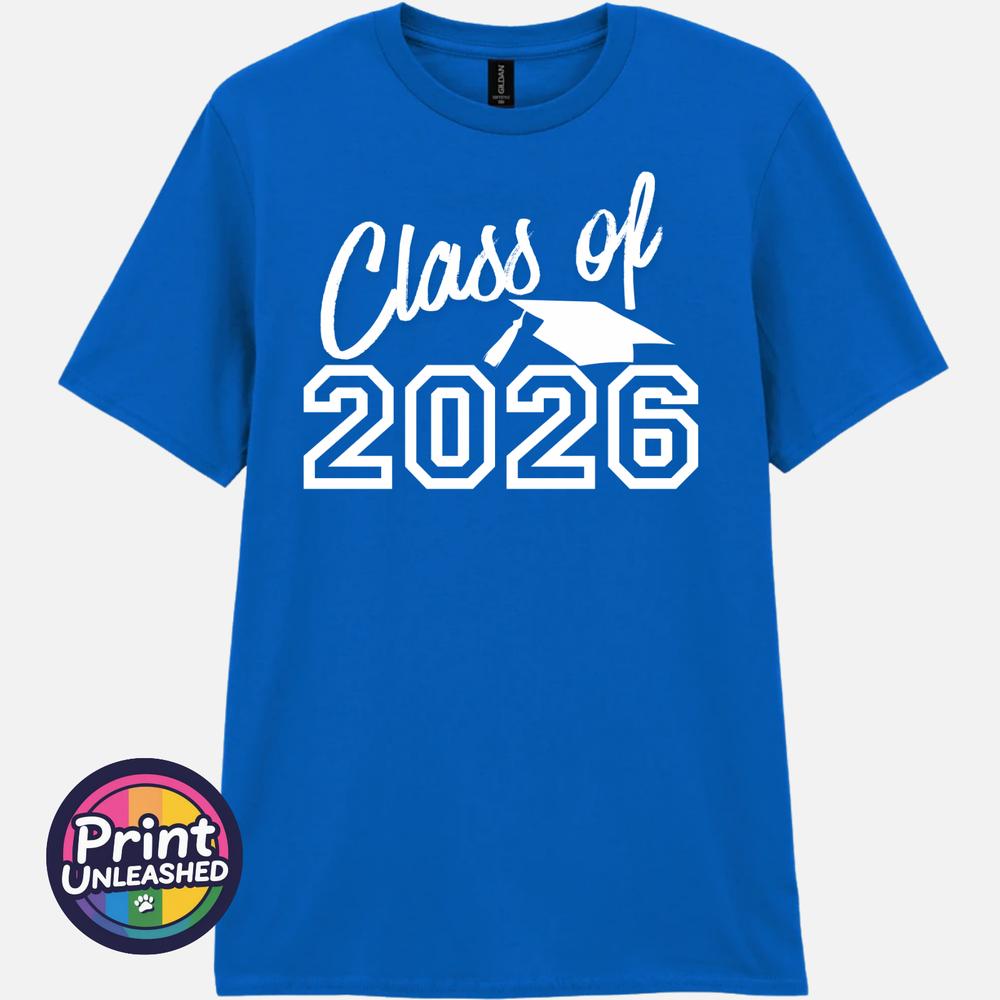 Class of 2026 TShirt Graduation Gift Leavers Tee Graduate School College Top