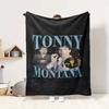 Tony Montana Flannel Blanket Throw Blanket Soft Warm Sofa Bed Camping Home Decor Unique Christmas Gift C921178