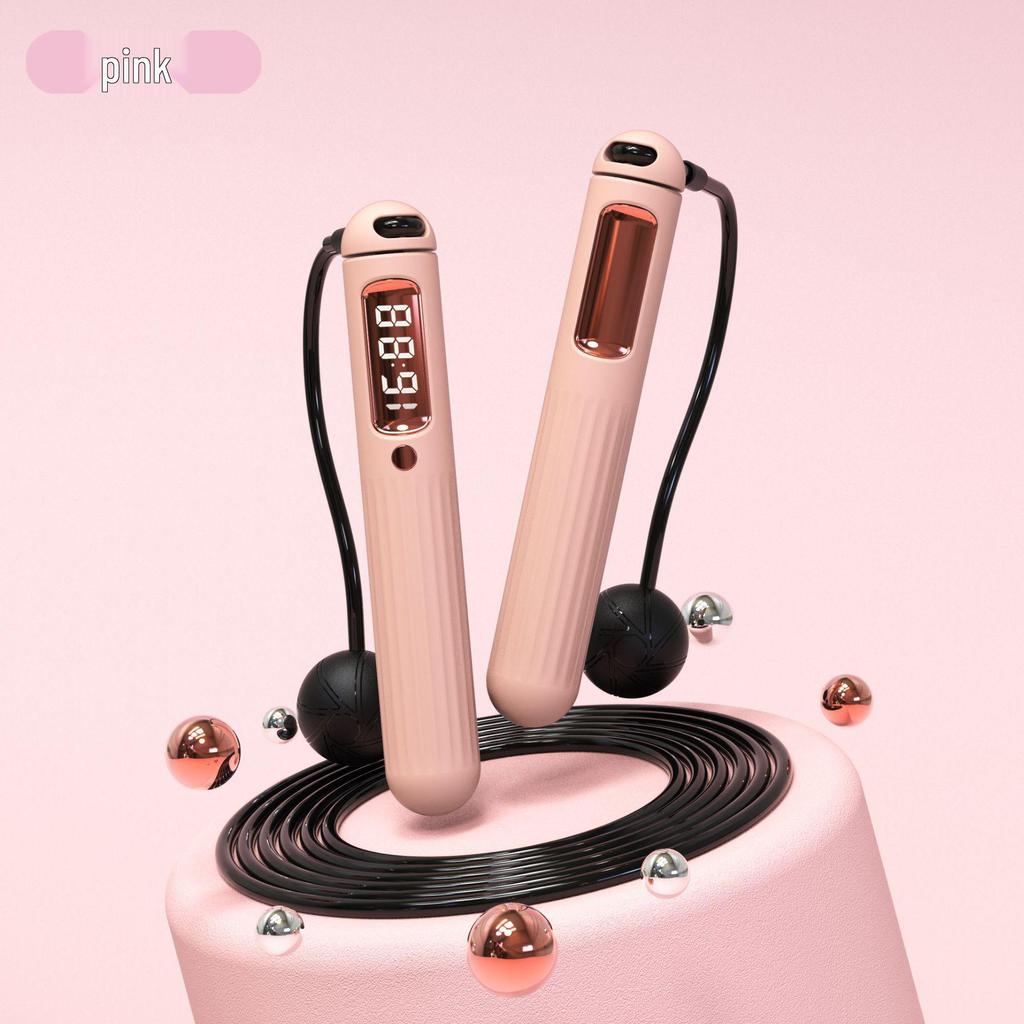 Rechargeable Smart Cordless Weighted Counting Jump Rope with Steel Wire for Fitness