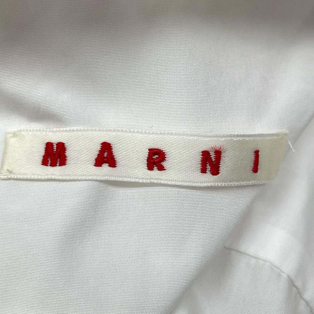 MARNI White '20 Floral Print Short Sleeve Shirt tops 42 whiteUsed