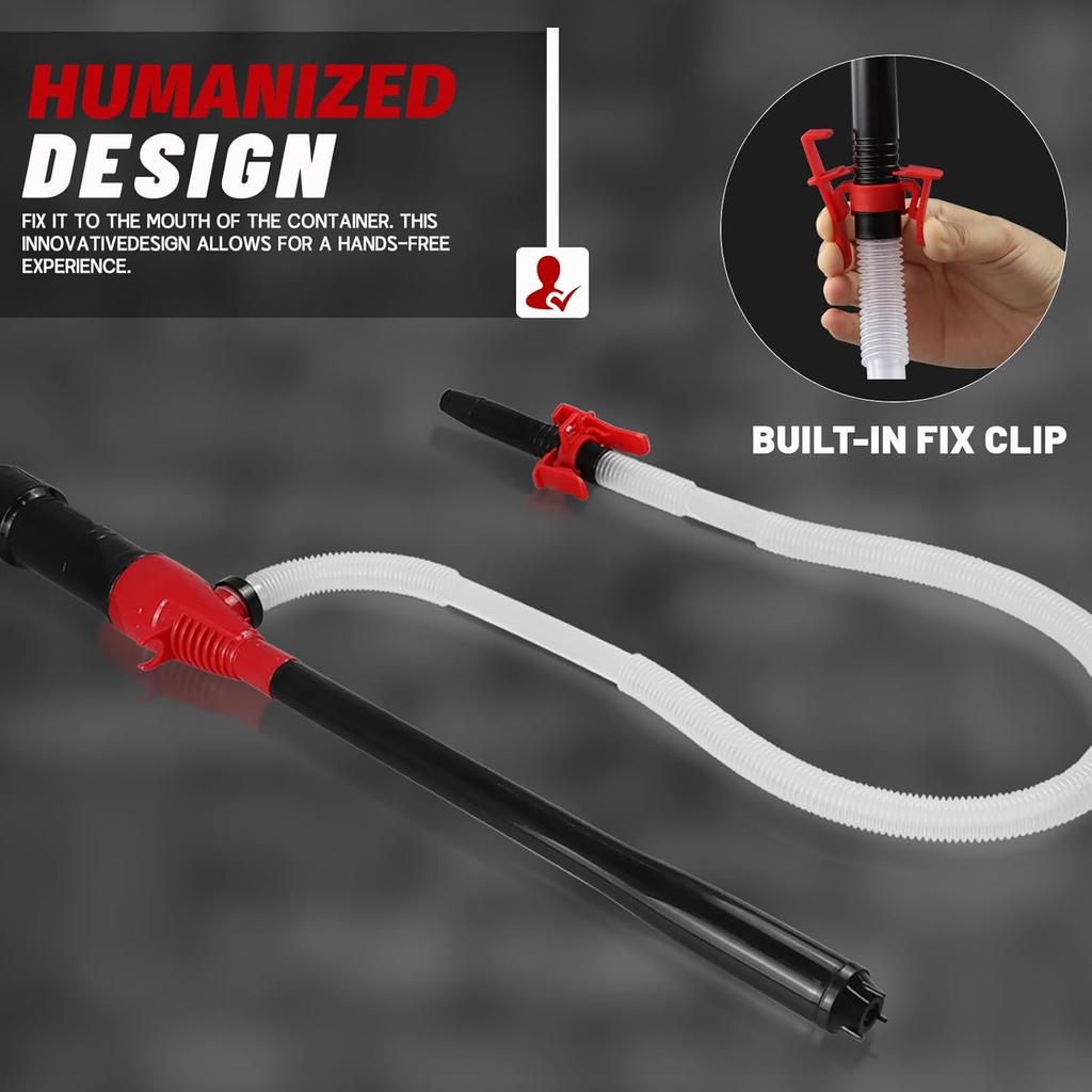 Fuel Transfer Pump With Clip -Battery Operated Gas Pump - Liquid Transfer Pump For Water Kerosene Gasoline Pump - Battery Powered Water Pump, 2.2