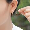 Natural Sandal Wood Earrings Featuring Traditional Chinese Designs Expertly Crafted for Sensitive Skin Wear