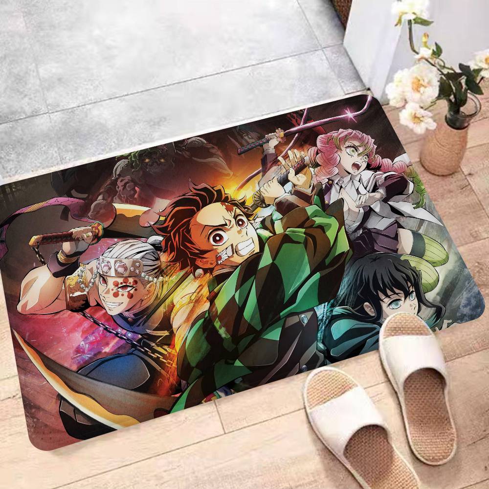 Japanische Dämonenjäger Fußmatte Waschbar Rutschfest Wohnzimmer Sofa Stühle Bereichsmatte Küche Bettseite Bereichsteppiche