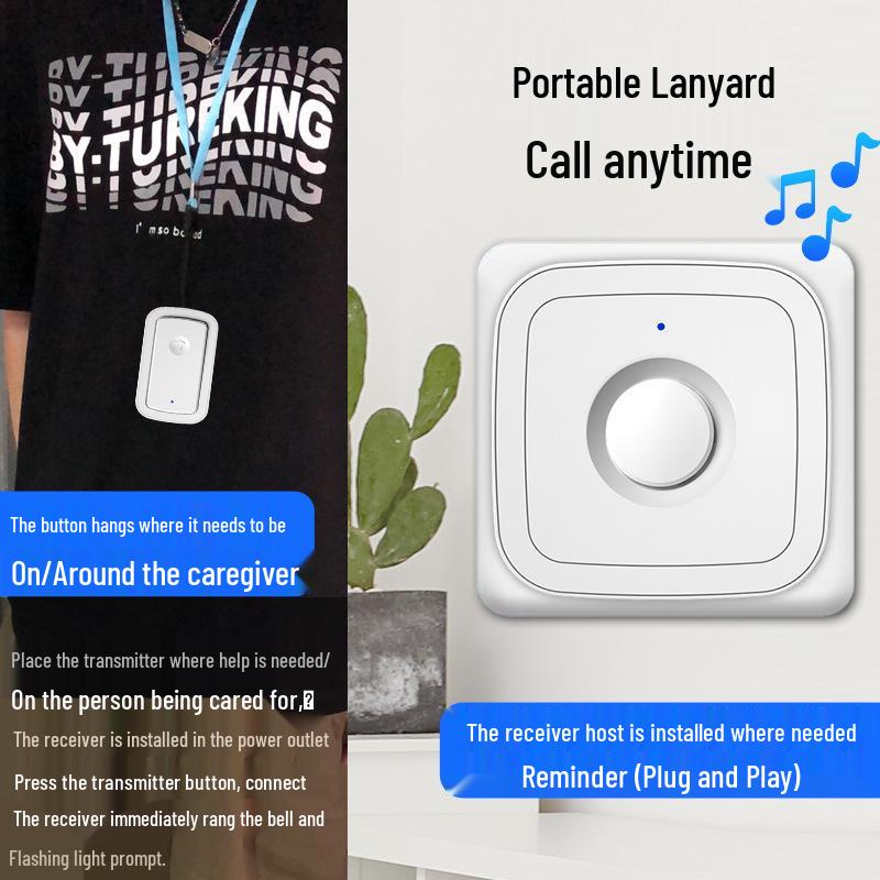 Elderly Wireless Emergency Call Button for Long-Distance Home Use