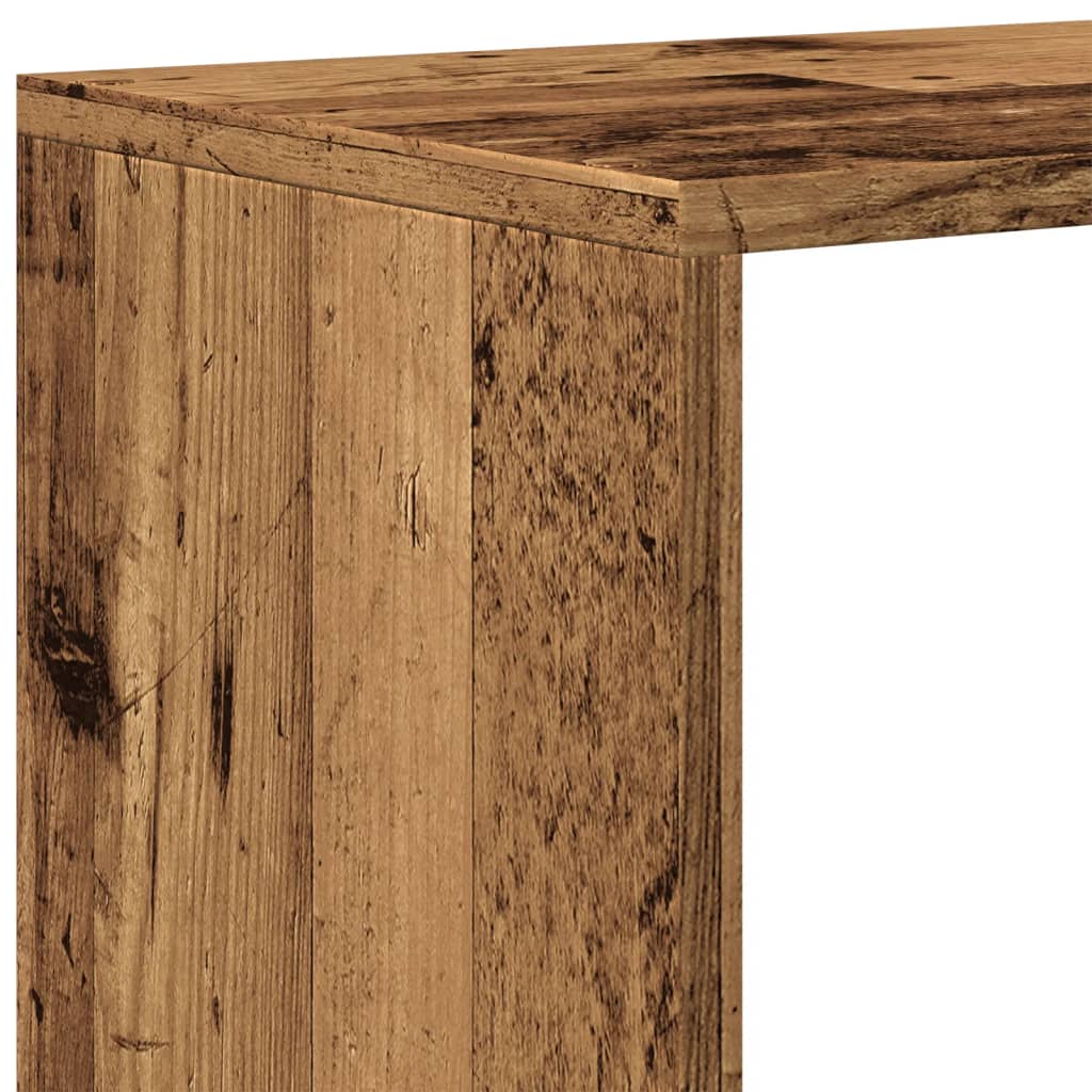 Room Divider Bookshelf 3 Tier Vintage Wood Look 123 X 29 X 123 Cm