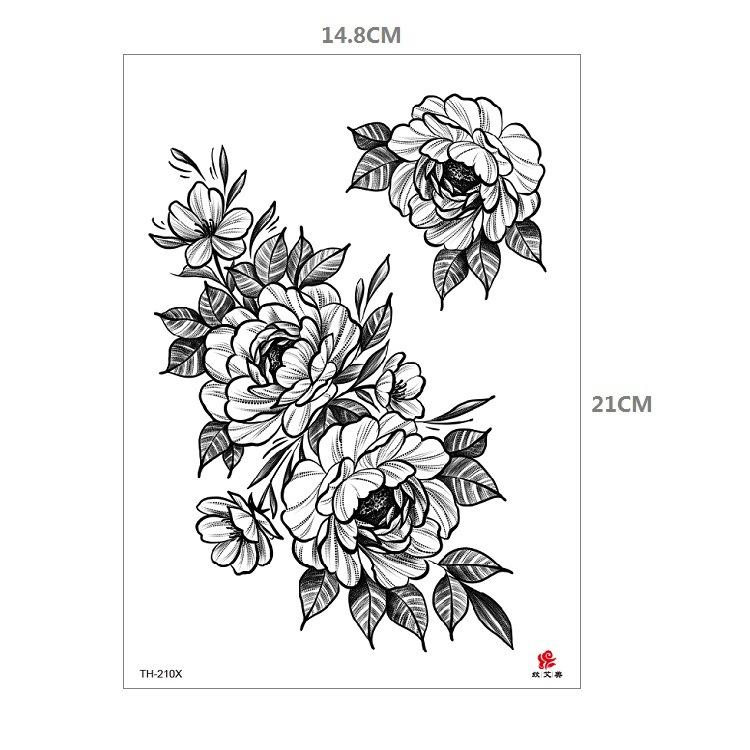 Tiger Tattoo Sticker Half Arm Lion Large Pattern Water Transfer Amazon Set