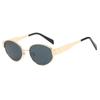 2024 Women's High-End Retro Metal Oval Sunglasses - Trendy Influencer Style
