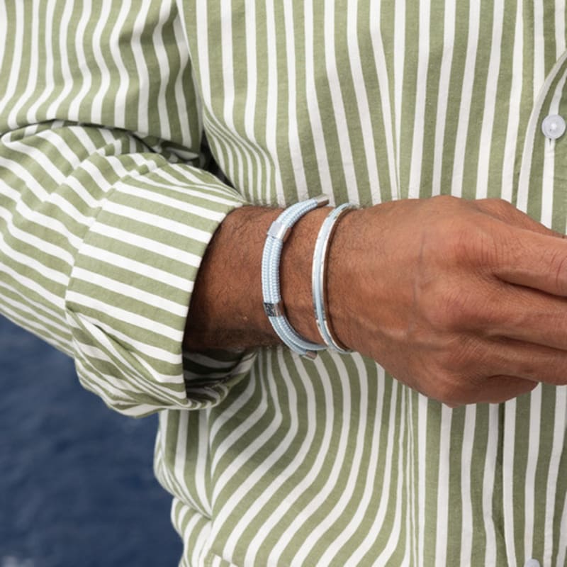 PIG & HEN Double Little Louis Bracelet - Arctic Blue X Silver