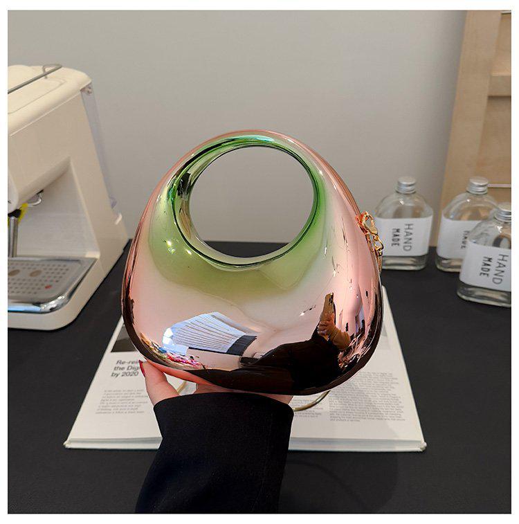 Wysokiej klasy kolorowa torebka wieczorowa w kształcie półksiężyca - Modna europejska i amerykańska moda 2025, damska torba na ramię crossbody