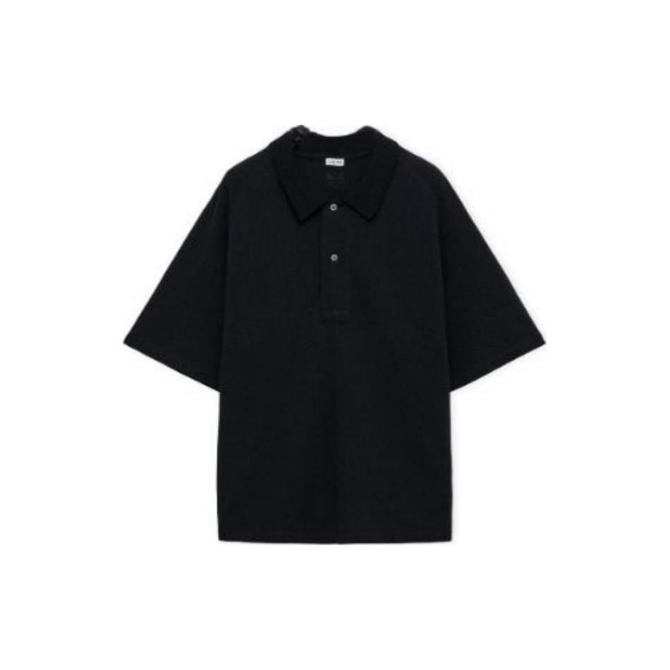 LOEWE Polo Shirts Men's Black Polo Collar Moderate Straight Fit H526Y23X43-1100
