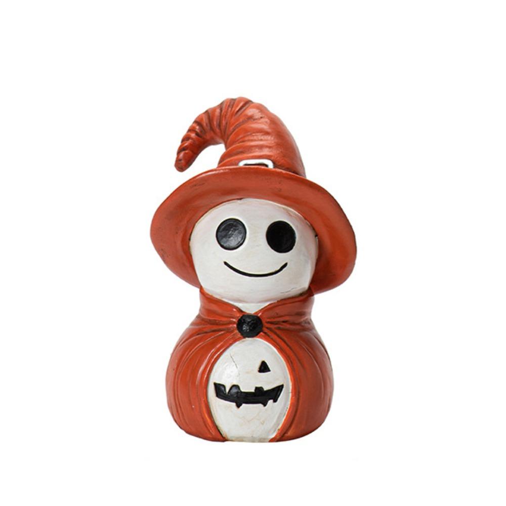 Handicraft Spooky Creat Resin Ornaments Halloween Themed Smiling Wizard Figurine  Festival Decor