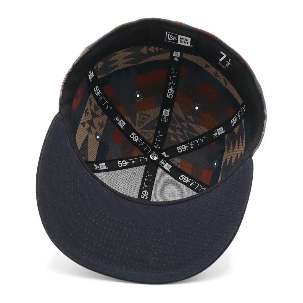 New Era 59FIFTY Pendleton Collaboration 7 5950 PENDLETON WOVEN PATCH NVY Cap, Navy, 1/2 oz,