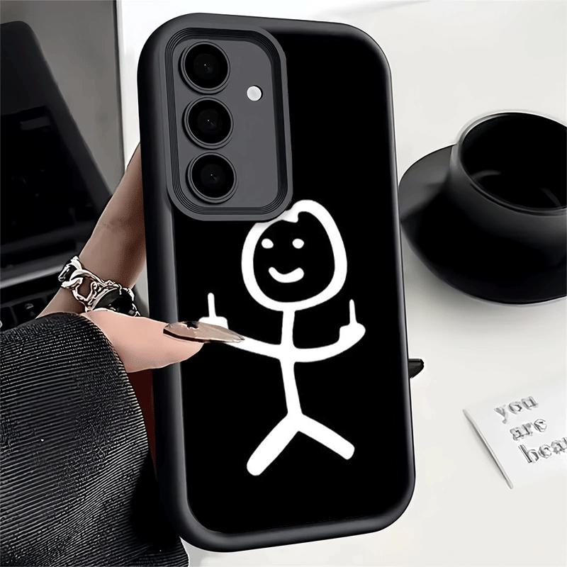 Phone Case for Samsung Galaxy A17 A16 A15 A14 A13 Funny Stickman Matchman A56 A36 A26 A55 A35 A25 A54 A34 A24 A53 A33 A23 A07 A0